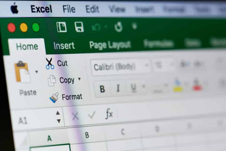 Excel-Tablette im MacBook
