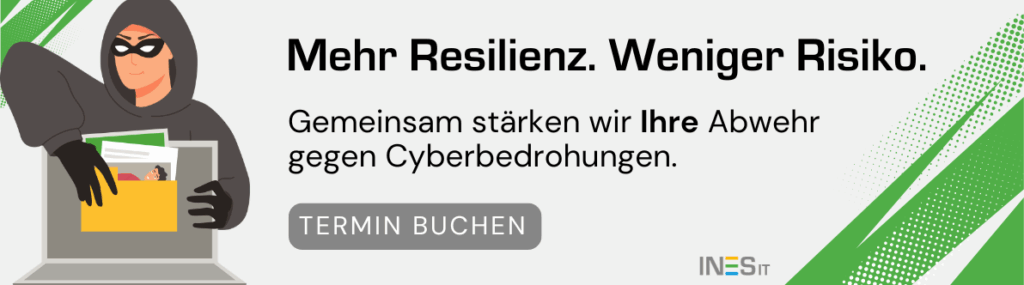 Banner mit Hacker und Terminbuchung Österreich