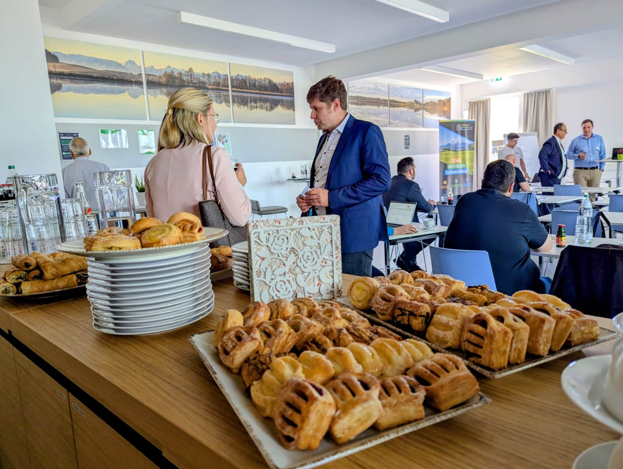Veranstaltungsraum Techno-Z Braunau mit Buffet